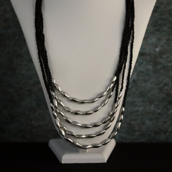 Long Adjustable No Clasp Multi-Strand Necklace - Picture 1 of 6